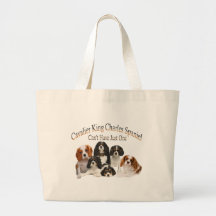 Cavalier King Charles Spaniel Can't Have Just One Canvas Bag