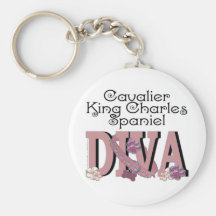 Cavalier King Charles Spaniel DIVA Keychain