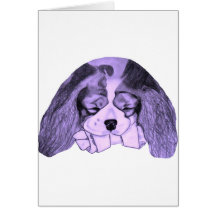 Cavalier King Charles Spaniel PURPLE Cards