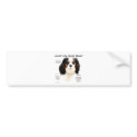 Cavalier King Charles Spaniel (tricolor) History bumper stickers