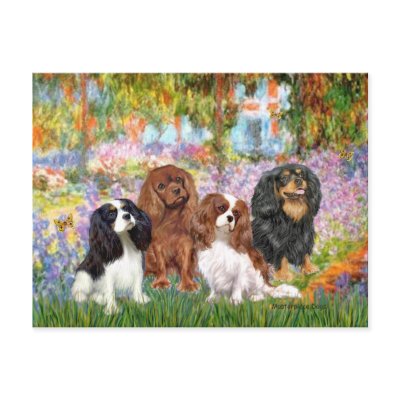 Cavaliers (4) - in Monet`s Garden Post Cards