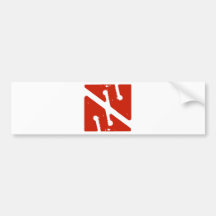 cave arrow flag bumper sticker