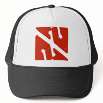 cave arrow flag mesh hat