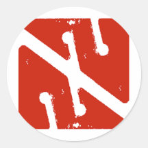 cave arrow flag round stickers