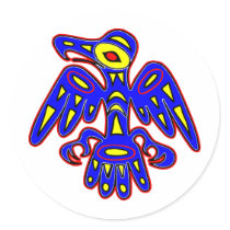 Cave Art, Ancient Bird Drawing Stickers