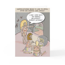 Cave Console Funny Greeting Card