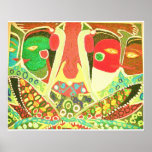 Cave Style - Tribal Love Painting Poster