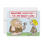 caveman invention geek personalized announcement