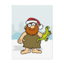Caveman Santa Postcard