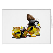 Caveman Tux in Love Cards