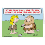 caveman, woman, axe, shave, legs cards