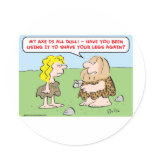 caveman, woman, axe, shave, legs stickers