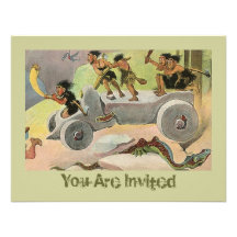 Cavemen Caveman's Holiday Hunting Trip Invitation
