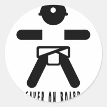 Caver on board round stickers