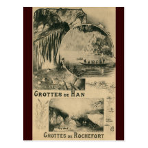 Caves of Han and Rochefort vintage ad Postcard