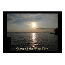 Cayuga Lake Sunset Business Card Template