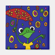 CB- Glorious Frog Dancing in the Rain Magnet