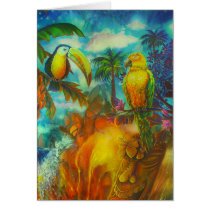 CBjork ISLAND Tiki Lava with Birds Cards