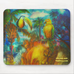 CBjork ISLAND Tiki Lava with Birds mousepads