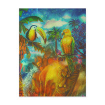 CBjork ISLAND Tiki Lava with Birds Postcards
