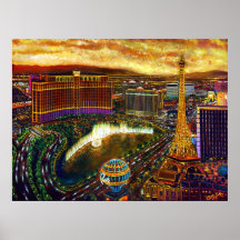 CBjork Las Vegas City Of Gold Posters