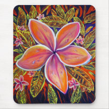 CBjork Pink Plumeria mousepad