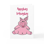 CC- Funny Piggy Birthday Card