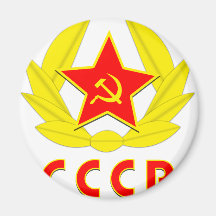 cccp ussr hammer and sickle emblem refrigerator magnet