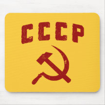 cccp vintage ussr hammer and sickle mouse mat