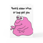 CD- Funny Cartoon Blob Get Well Card