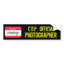 CDP  OFFICIAL PHOTOGRAPHER Sticker bumper stickers