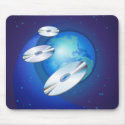 CDs Flying Aroung The Globe mousepads