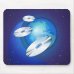 CDs Flying Aroung The Globe mousepads