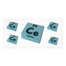 Ce Cerium Personalized Photo Card