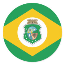Ceara Brasil, Brazil flag Round Stickers