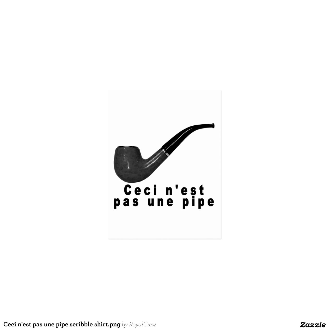 Ceci n'est pas une pipe scribble shirt.png postcard Zazzle Ceci n'est pas une pipe scribble shirt.png postcard Zazzle