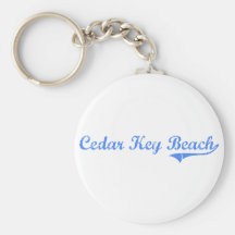 Cedar Key Beach Florida Classic Design Key Chain