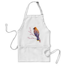 Cedar Waxwing Aprons