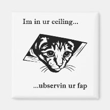 Ceiling Cat ubservin u... Refrigerator Magnets