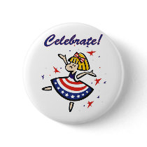 Celebrate Pinback Button