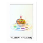 Celebrate Creativity Cupcake Photography Postcard
