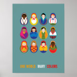 Celebrate Culture & Diversity One World Many Colou Posters
