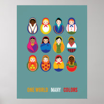 Celebrate Culture & Diversity One World Many Colou Posters