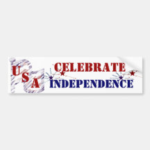CELEBRATE INDEPENDENCE BUMPER STICKER