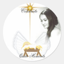 Celebrate Quiet Moment With Jesus-Customise Round Stickers