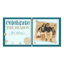 Celebrate the Season Snowflake Holiday :: 01 Customised Photo Card