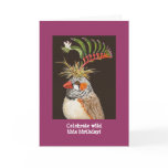 Celebrate wild this birthday! zebra finch card