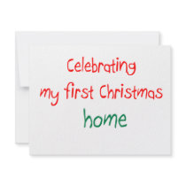 Celebrating 1st Christmas Home Personalized Invitation