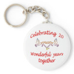 CELEBRATING 20 YEARS WED KEYCHAINS