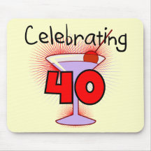 Celebrating 40 Tshirts and Gifts Mouse Mat